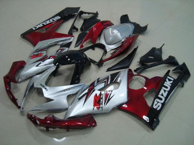 Argent Rouge 05-06 GSXR 1000 Carénage Moto