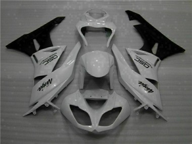 Blanc Noir Ninja 09-12 ZX6R Carénage Moto