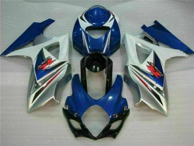 Bleu Blanc 07-08 GSXR 1000 Kit Carénages Motos Complet