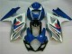 Bleu Blanc 07-08 GSXR 1000 Kit Carénages Motos Complet