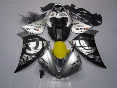 Noir Argent Iveco Yamalube Monster 12-14 YZF R1 Carénage Moto